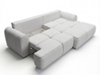 Ecksofa L-Form Rechts mit Schlaffunktion und Bettkasten Bonno Grau
