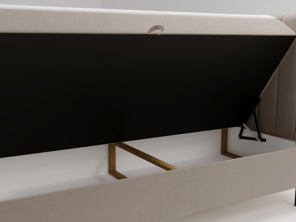Boxspringbett mit Bettkasten 160x200 Primavera Beige