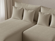 Ecksofa L-Form Links mit Schlaffunktion und Bettkasten Ronni Beige