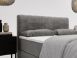 Boxspringbett mit Bettkasten 180x200 Forte Hellgrau