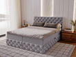 Boxspringbett mit Bettkasten 180x200 Canolo Grau