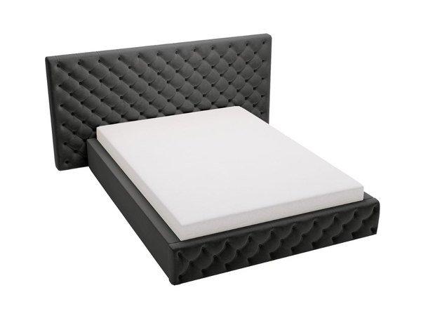 Polsterbett mit Bettkasten und Lattenrost 180x200 Madera Schwarz