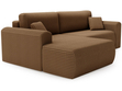 Ecksofa mit Schlaffunktion und Bettkasten Belvio links Braun