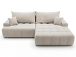 Ecksofa L-Form mit Schlaffunktion und Bettkasten Tulio Rechts Beige