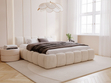 Polsterbett mit Bettkasten und Lattenrost 200x200 Cloud Low Beige