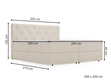 Boxspringbett mit Bettkasten 200x200 Napoli Anthrazit