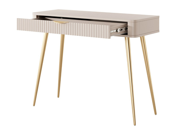 Schminktisch mit Goldenen Metallbeinen Latina Beige