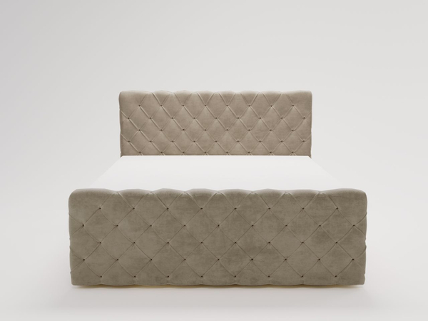 Boxspringbett mit Bettkasten 180x200 Lunaris Hellbraun