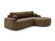 Ecksofa L-Form Rechts mit Schlaffunktion und Bettkasten Aurio Braun