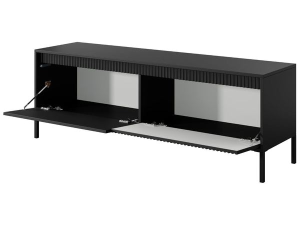 TV-Lowboard mit Türen 153 cm Sorano Schwarz