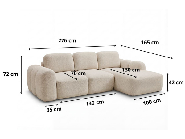 Ecksofa L-Form mit Schlaffunktion und Bettkasten Avelin Rechts Schwarz