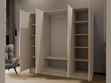 Kleiderschrank 200 cm Perugia Kaschmir mit goldenen Griffen