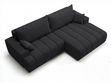 Ecksofa L-Form Rechts mit Schlaffunktion und Bettkasten Caleo Schwarz