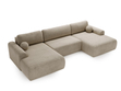 Wohnlandschaft mit Schlaffunktion und Bettkasten Savana Beige