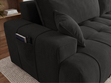 Ecksofa L-Form mit Schlaffunktion und Bettkasten Tulio Rechts Schwarz