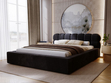 Polsterbett mit Bettkasten und Lattenrost 140x200 Plaza Schwarz