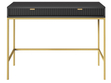 Schminktisch mit Schubladen Amber Schwarz, Gold Frame