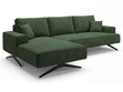 Ecksofa L-Form auf Metallbeinen Leto Links Grün