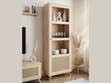 Standvitrine schmale verglasteim Boho-Stil Bellance, Eiche Puccini