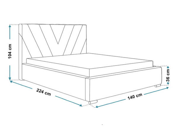 Polsterbett mit Bettkasten und Lattenrost 120x200 Tivoli Dunkelblau