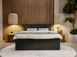 Boxspringbett mit Bettkasten 180x200 Marbella Dunkelgrau