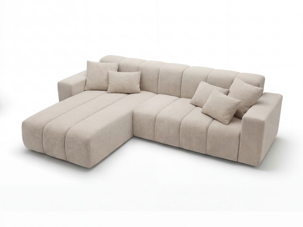 Ecksofa L-Form Links Nork Beige