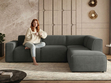 Ecksofa L-Form Rechts Eluno Grau