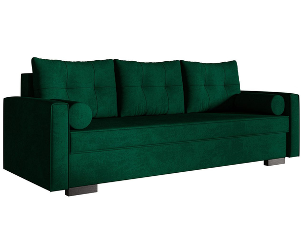 Schlafsofa mit Bettfunktion und Bettkasten Pori Grün