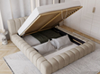 Polsterbett mit Bettkasten und Lattenrost 120x200 Italia Beige