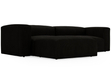 Ecksofa L-Form Links Moderne Cord Ecksofa Landi Schwarz