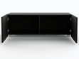 Set mit zwei TV-Lowboard mit Türen 100 cm Kioto Schwarz matt
