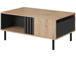 Couchtisch mit Stauraum Malone Artisan Eiche, Schwarz