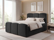 Boxspringbett mit Bettkasten 140x200 Campi Schwarz