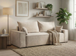 Schlafsofa mit Bettfunktion und Bettkasten Sivra Beige