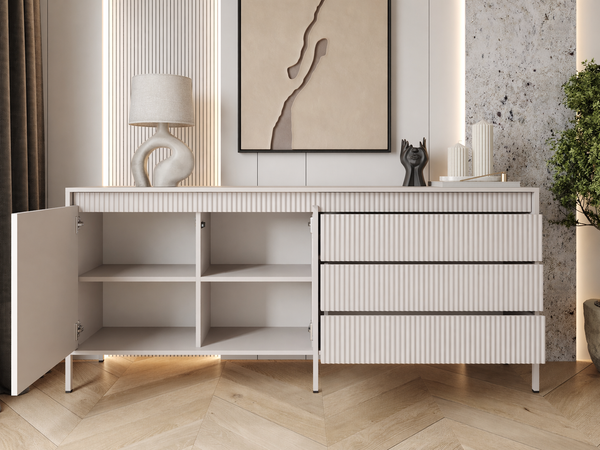 Kommode mit Türen und Schubladen 187 cm Sorano Beige