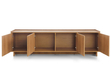 Dreitüriges TV-Lowboard 195 cm für Wohnzimmer Azumi Karamell Eiche