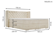 Boxspringbett mit Bettkasten 140x200 Lion Schwarz