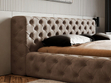 Polsterbett mit Bettkasten und Lattenrost 160x200 Palini Braun