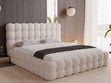 Polsterbett mit Bettkasten und Lattenrost 200x200 Twist Beige