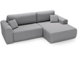 Ecksofa mit Schlaffunktion und Bettkasten Belvio rechts Hellgrau