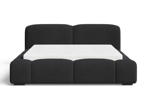 Polsterbett mit Bettkasten und Lattenrost 140x200 Aubi Schwarz