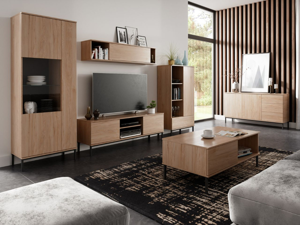 Kommode mit Türen und Schubladen Soroko Hickory