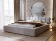 Polsterbett mit Bettkasten und Lattenrost 180x200 Plaza Grau