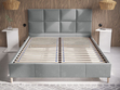 Polsterbett mit Lattenrost 120x200 Luxe Grau
