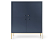 Türkommode mit Golden Metallbeinen Amor Marineblau