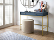 Schminktisch mit Schwarz Metallbeinen Amor Marineblau
