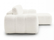 Ecksofa L-Form mit Schlaffunktion und Bettkasten Avelin Rechts Creme