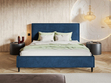 Polsterbett mit Lattenrost 140x200 Grenada Dunkelblau