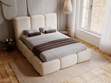 Polsterbett mit Bettkasten und Lattenrost 180x200 Bubble Beige