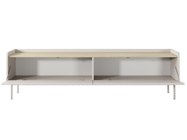 TV-Lowboard mit Türen Abios Beige, Scandi Eiche